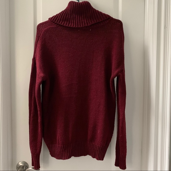 Forever 21 Small Red Sweater w/ Chunky Turtleneck - Picture 3 of 8
